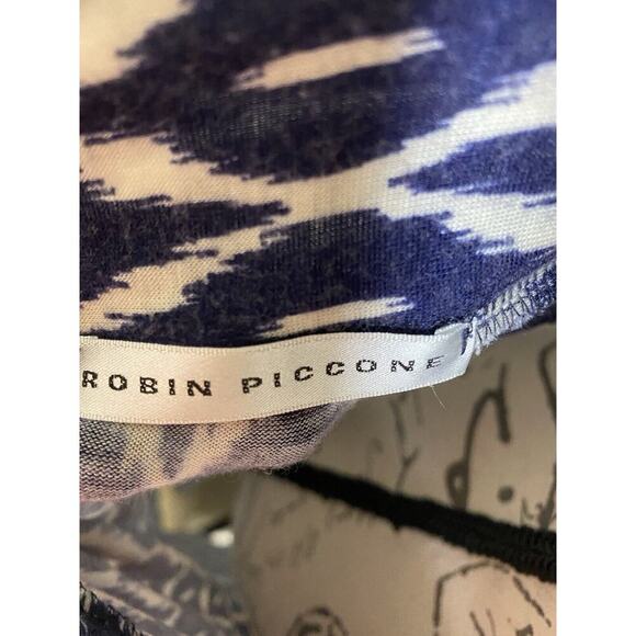 Robin Piccone Maxi Dress Blue White Large Stetch Halter Neck Tie Sweat heart - Picture 7 of 12